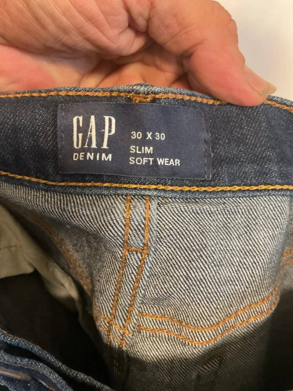 GAP Denim Men's Slim Soft Wear Jeans 30x30 Dark Wash Stretch Slim Fit